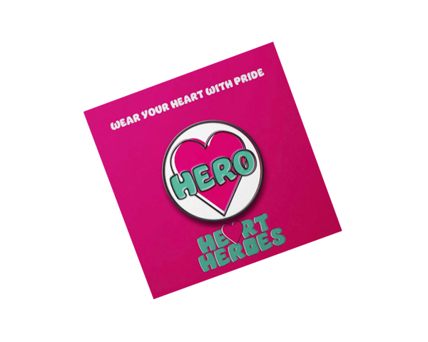 Heart Hero Pins